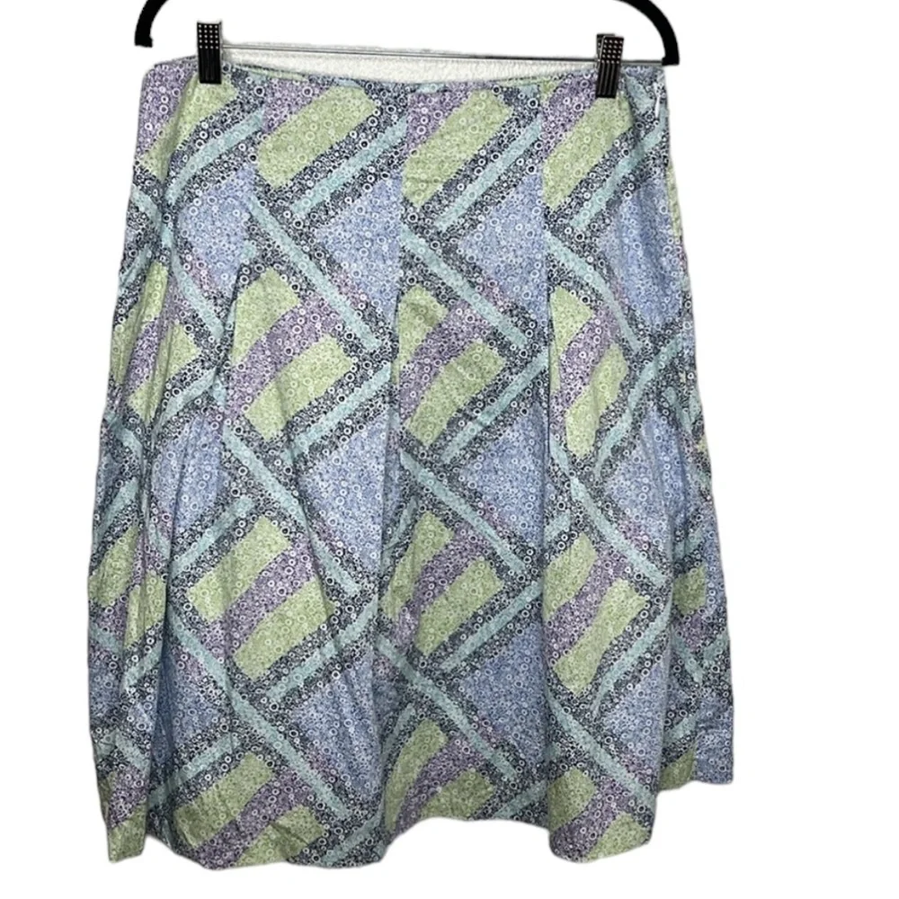 Talbots Outlet Floral Striped A-Line Skirt Women's Sz 12